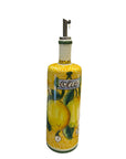 Bottiglia Olio Fantasia Limoni e Fiori - Sorrento è