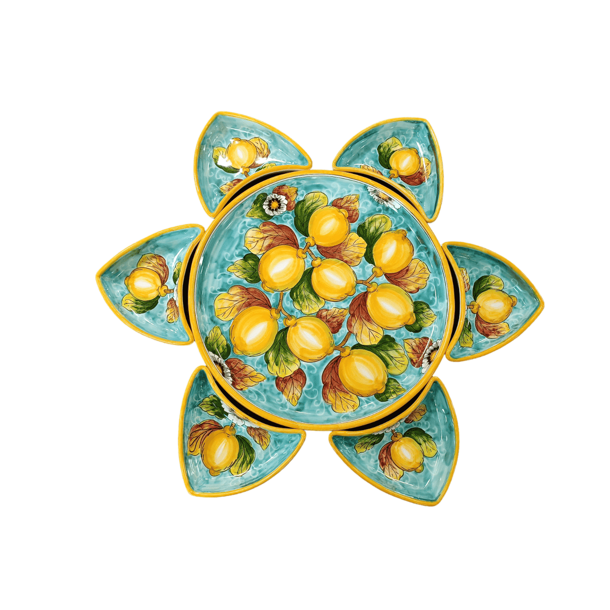 Antipastiera girella fantasia Fiori e Limoni - Sorrento è