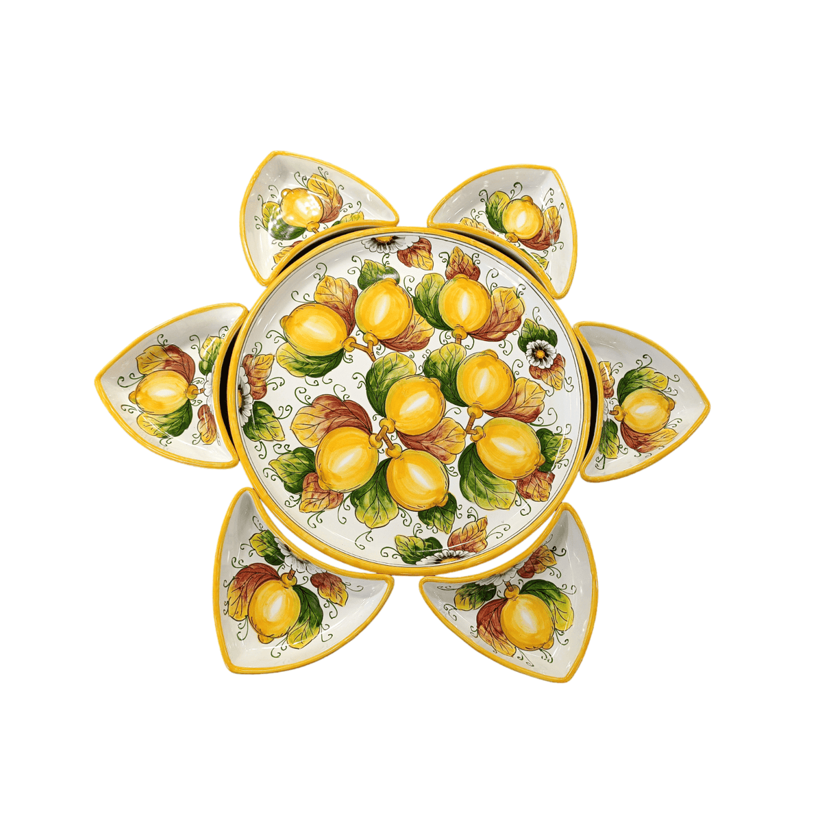 Antipastiera girella fantasia Fiori e Limoni - Sorrento è