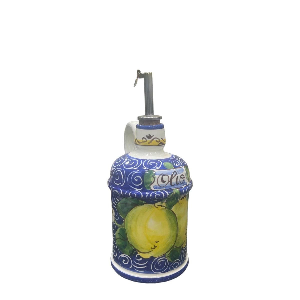 Bottiglia Olio Con Manico Fantasia Limoni e Fiori - Sorrento è