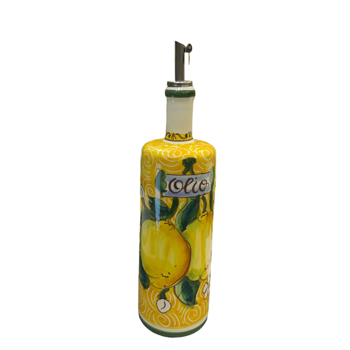 Bottiglia Olio Fantasia Limoni e Fiori - Sorrento è