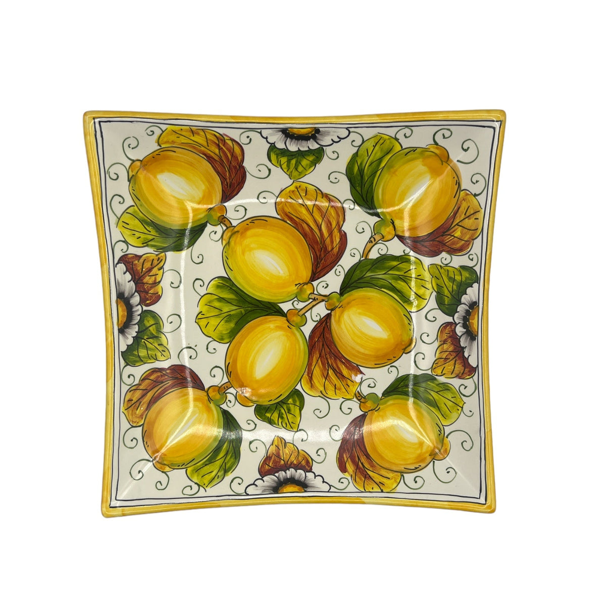 Piatto Quadro Fantasia Limoni e Fiori - Sorrento è