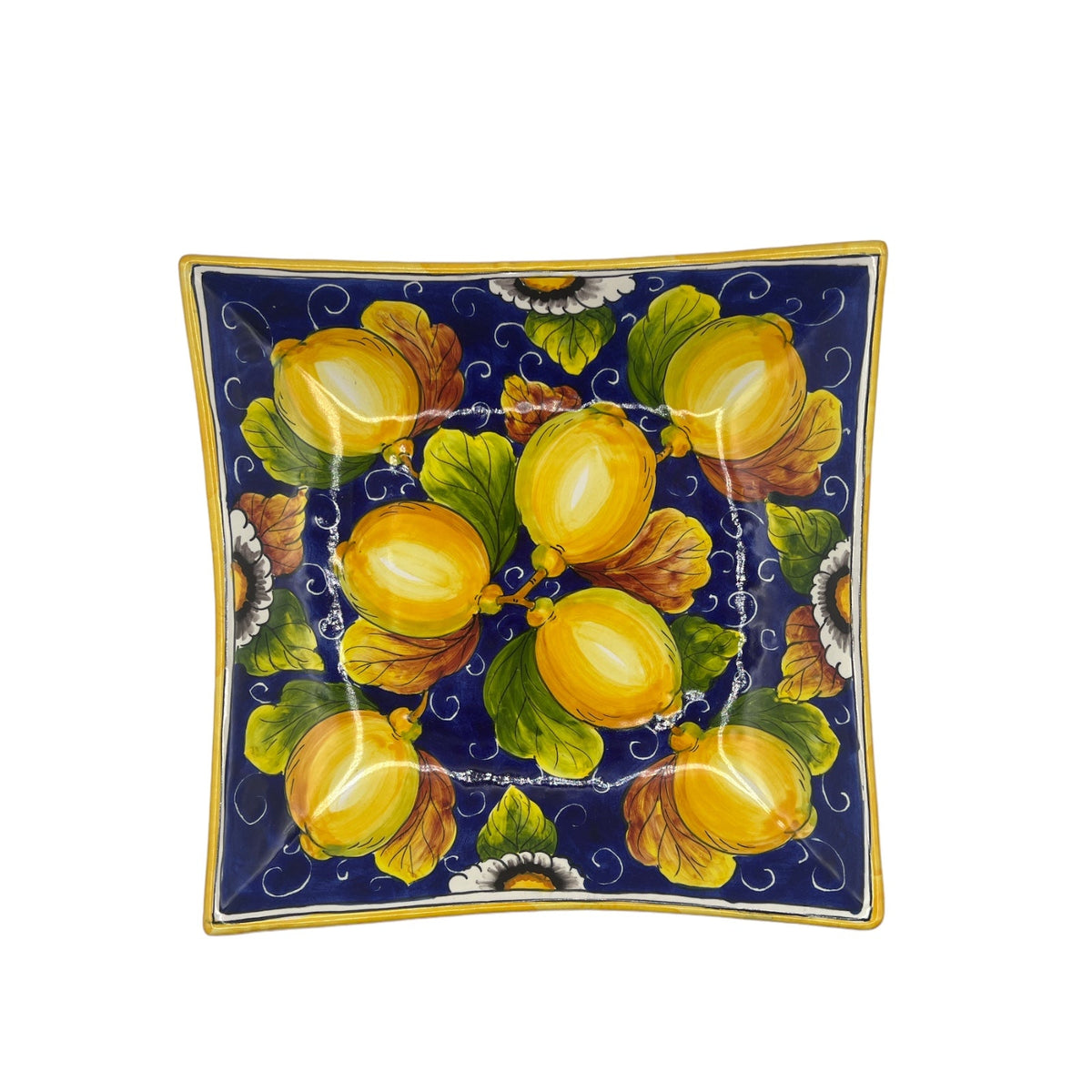 Piatto Quadro Fantasia Limoni e Fiori - Sorrento è