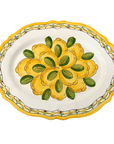 Vassoio Ovale Fantasia Limoni smerlato Geometrico - Sorrento è
